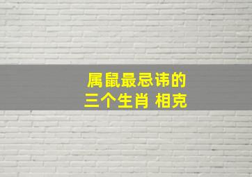 属鼠最忌讳的三个生肖 相克